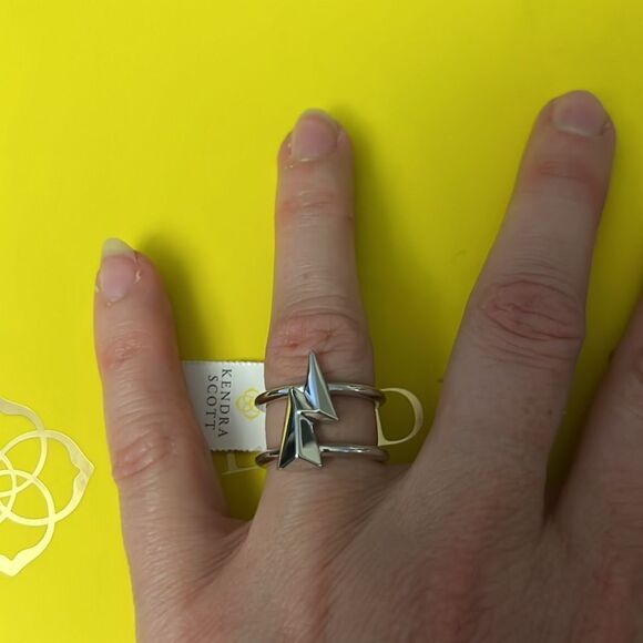 MWT Kendra Scott Lightning bolt double band ring 6 - Picture 7 of 8